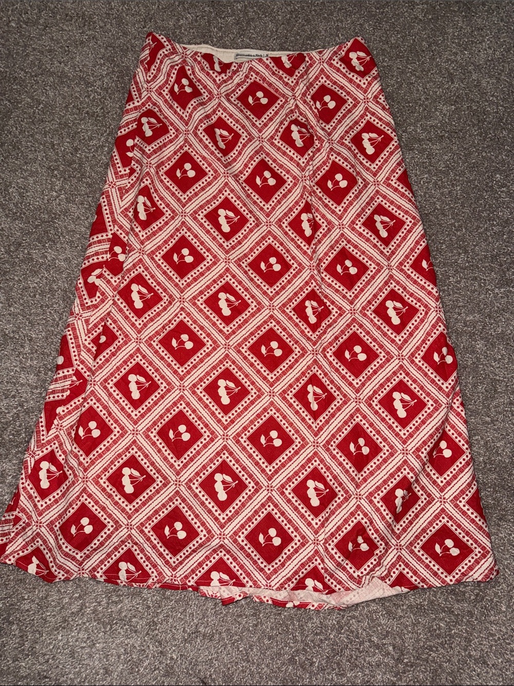 Abercrombie Mid Rise Linen Blend Maxi Skirt